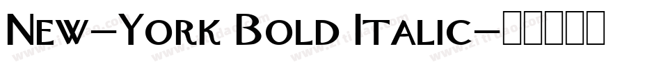 New-York Bold Italic字体转换